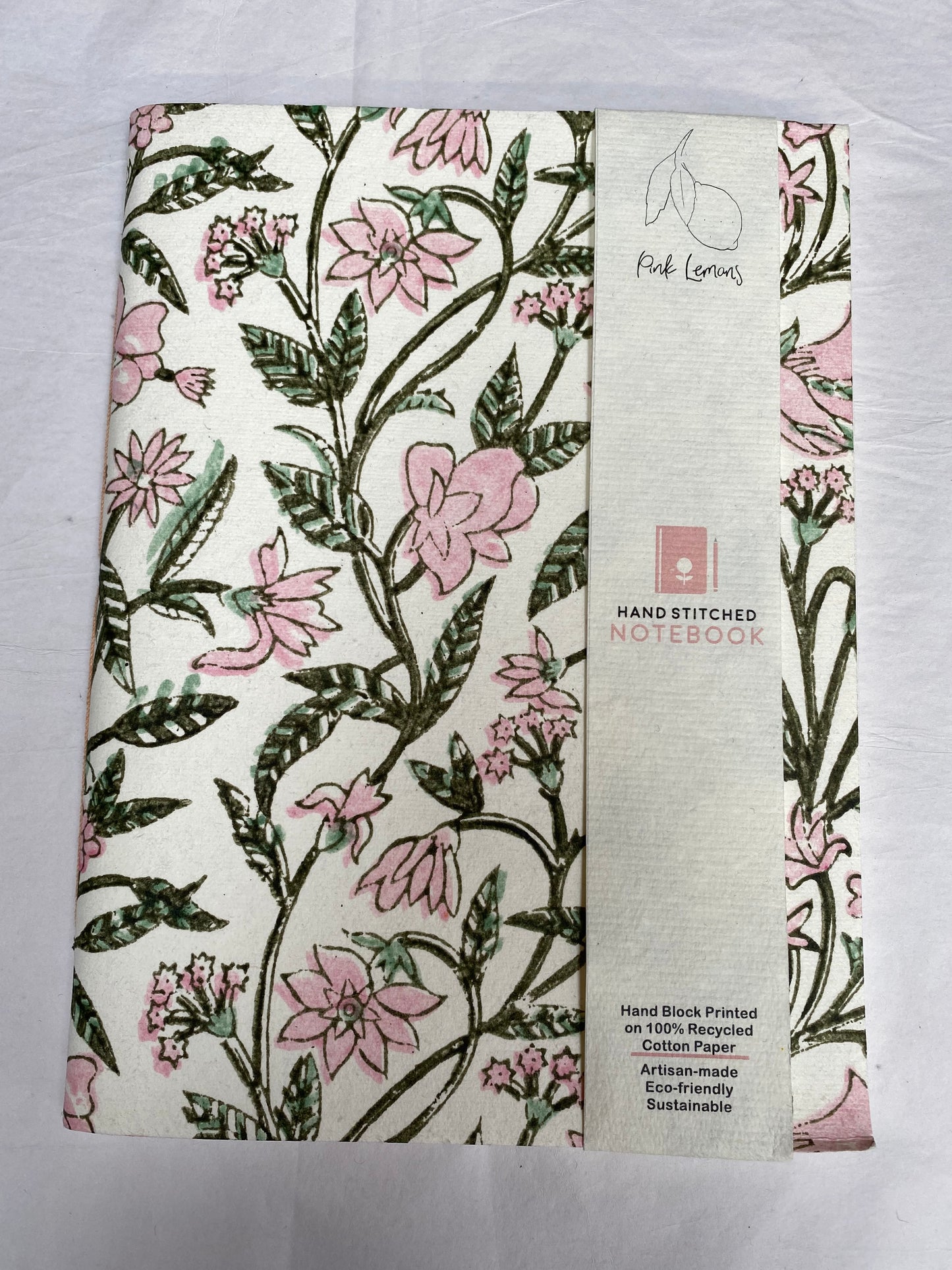 Sweet Meadow in Pink & Green - Notebook