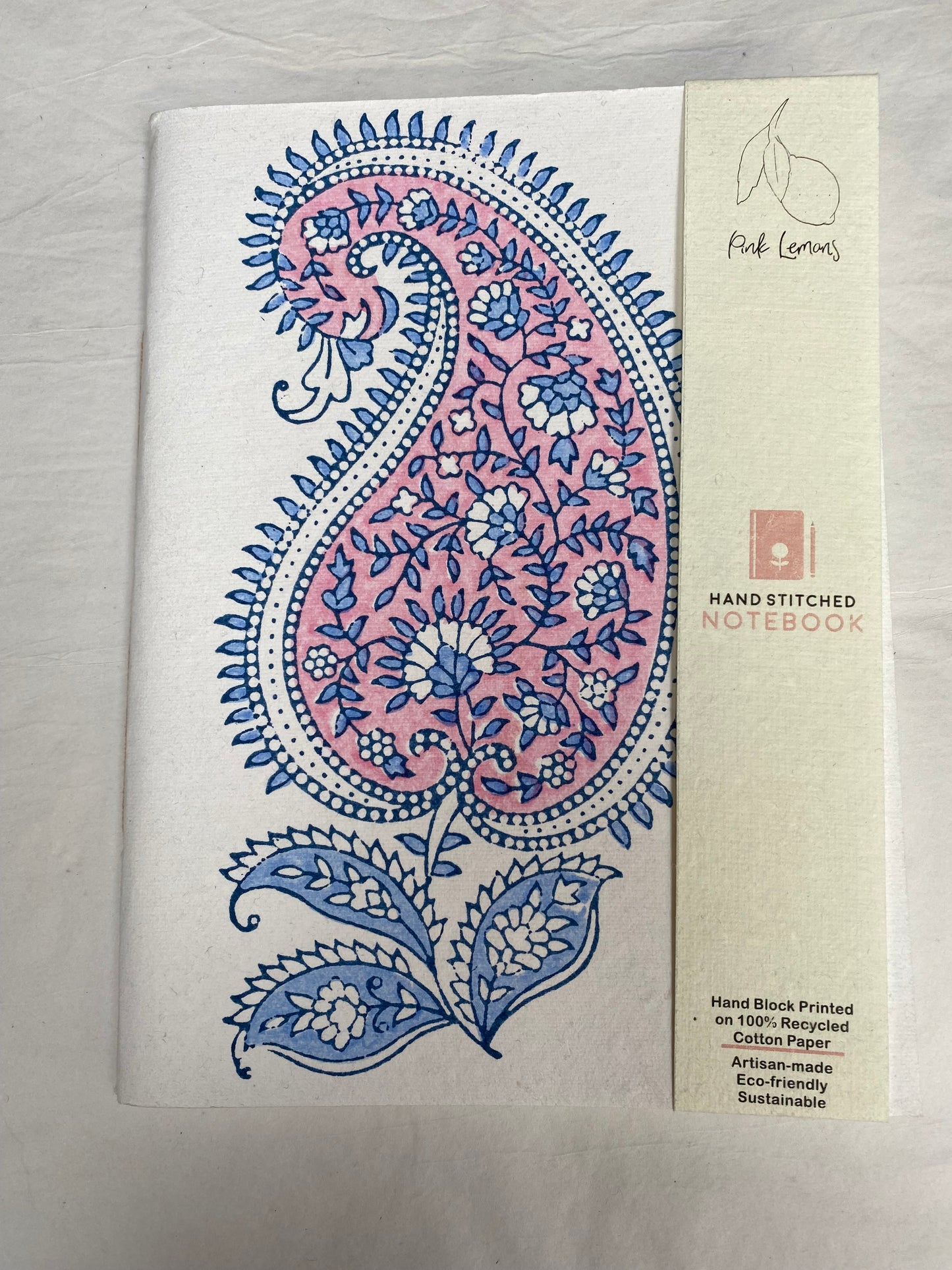 Paisley Flower in Pink & Blue - Notebook