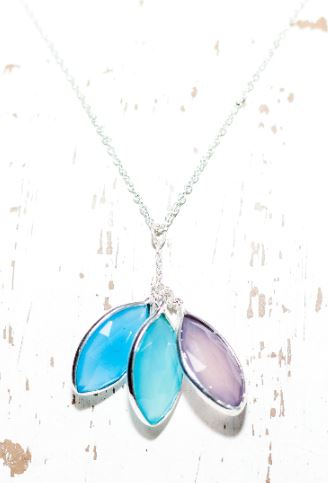 3 Tier Marquise Necklace in Sterling Silver
