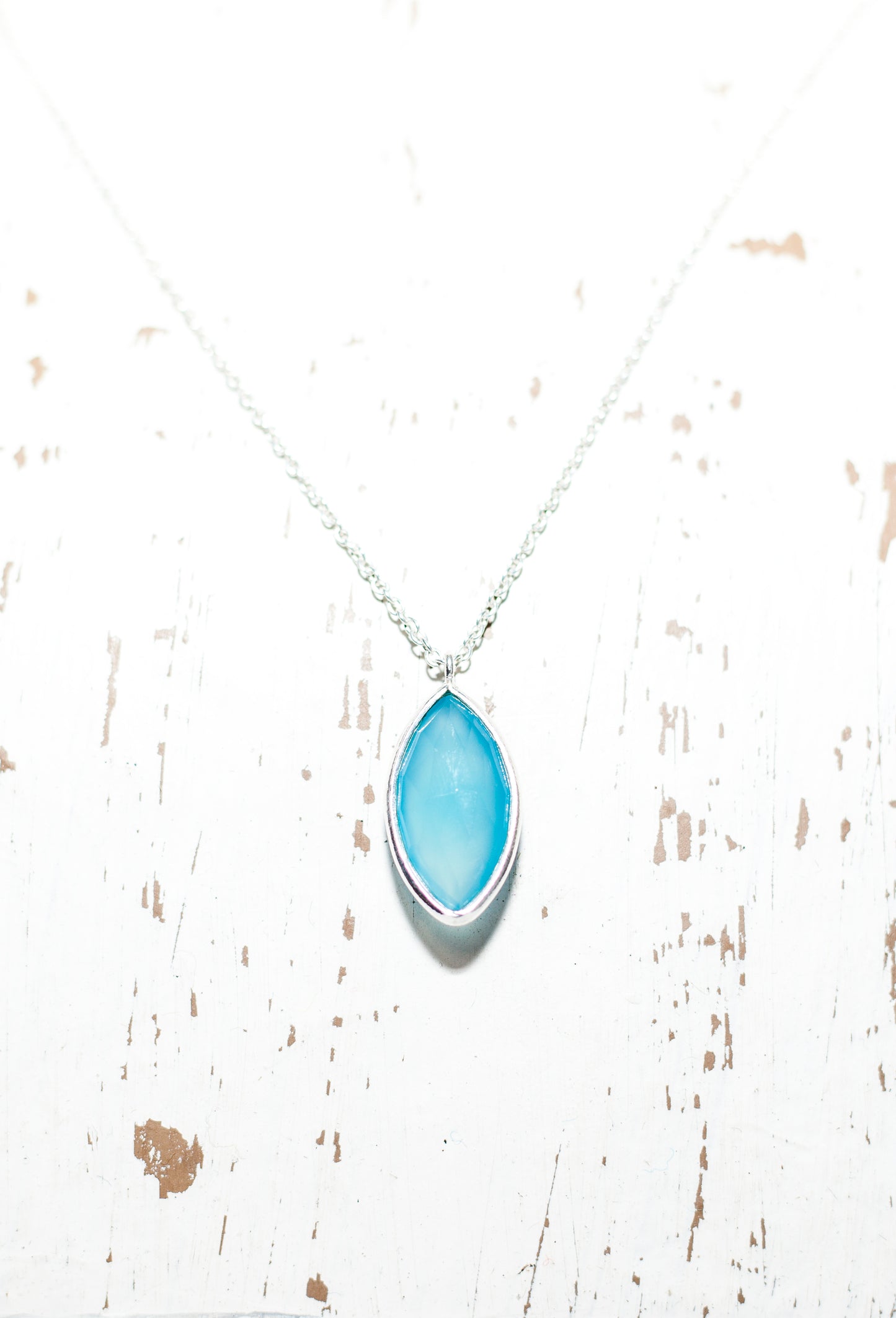 Sterling Silver Marquise Necklace