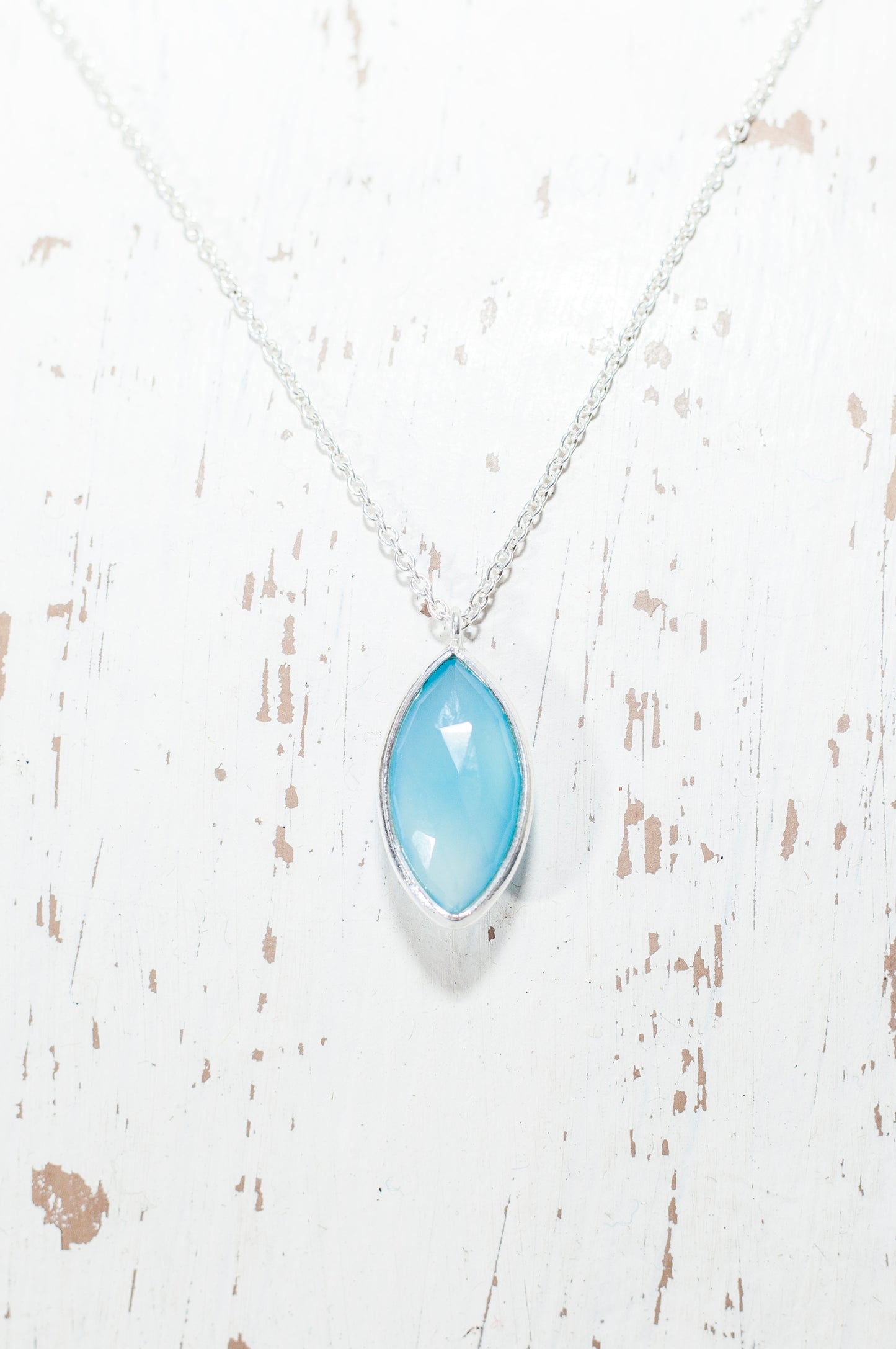 Sterling Silver Marquise Necklace