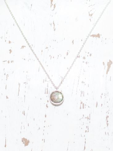 Sterling Silver Necklace with Labradorite