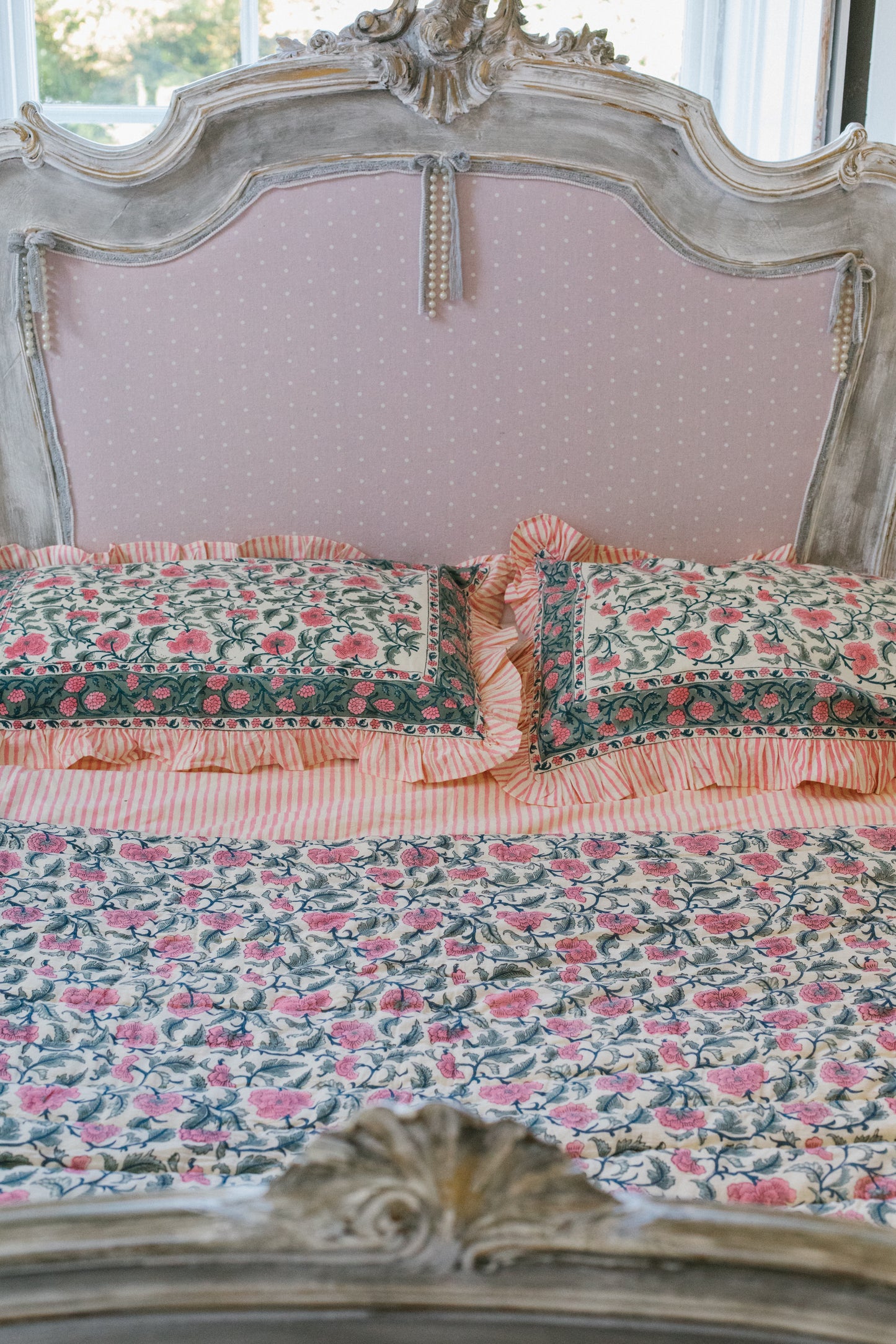 Jasmine Duvet Set in Vintage Pink - Double