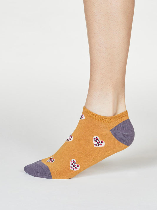 Lily Leopard Socks in Amber Yellow