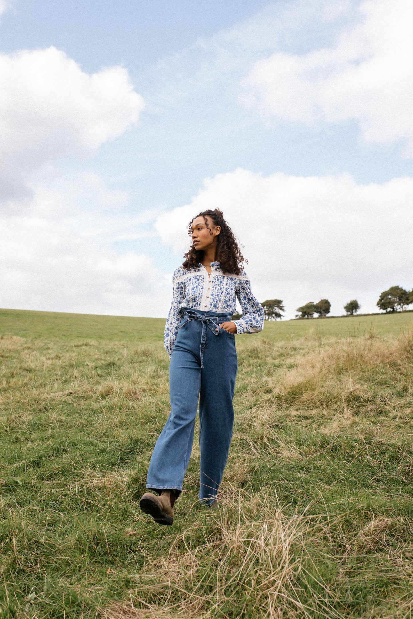 Pearl Blouse in Blue