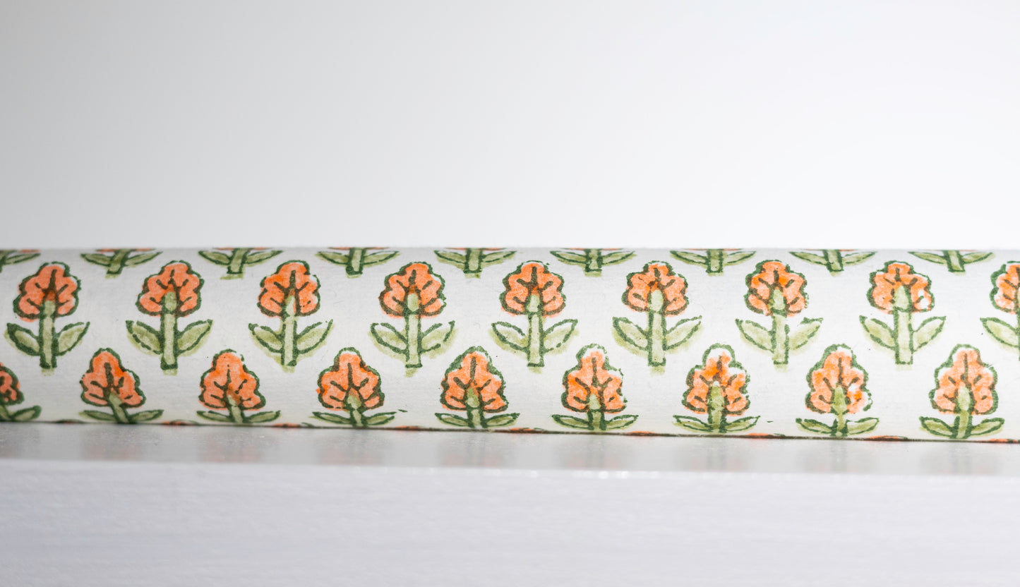 Liberty Floral in Orange - Gift Wrap single sheet