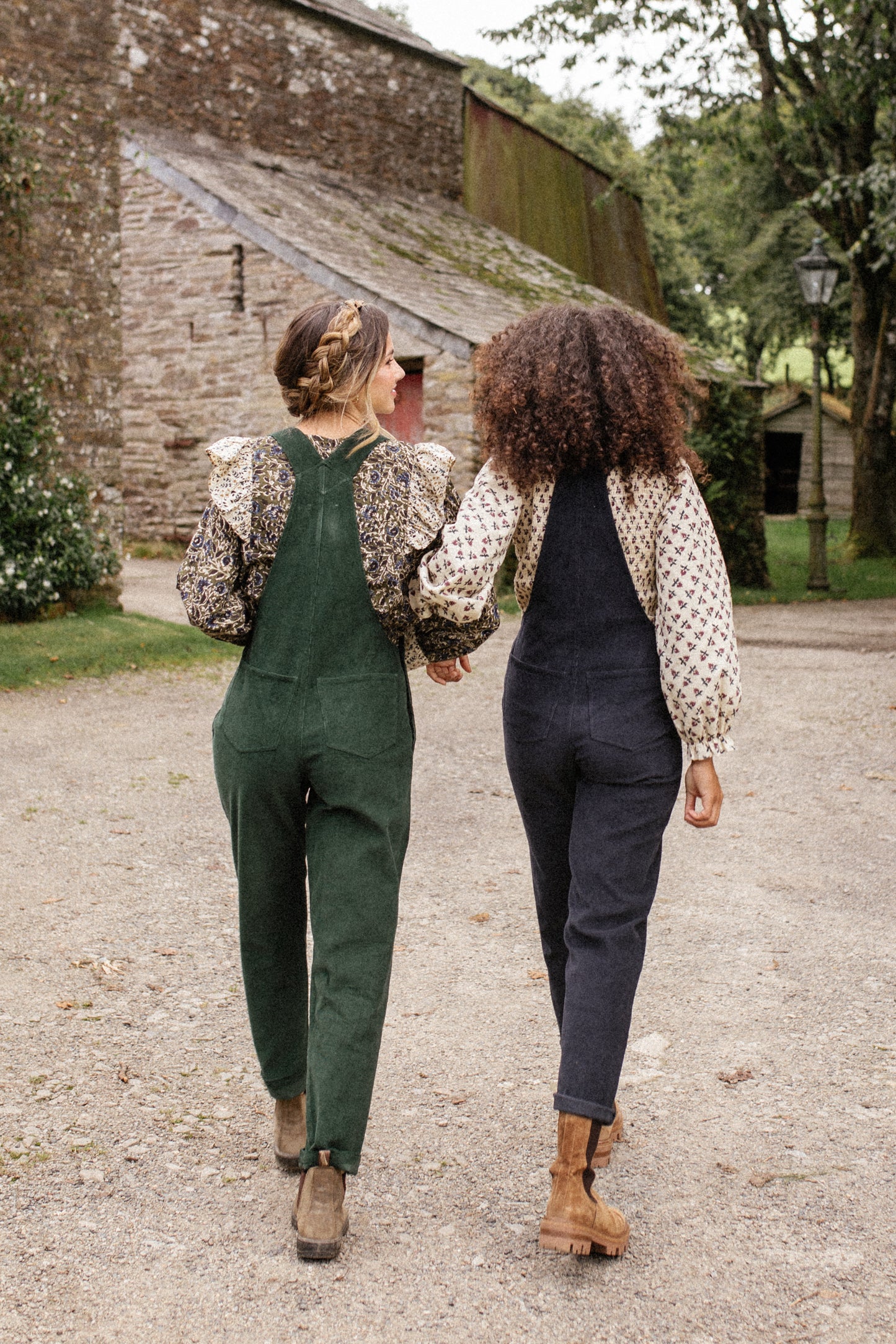 Organic Corduroy Dungarees Navy