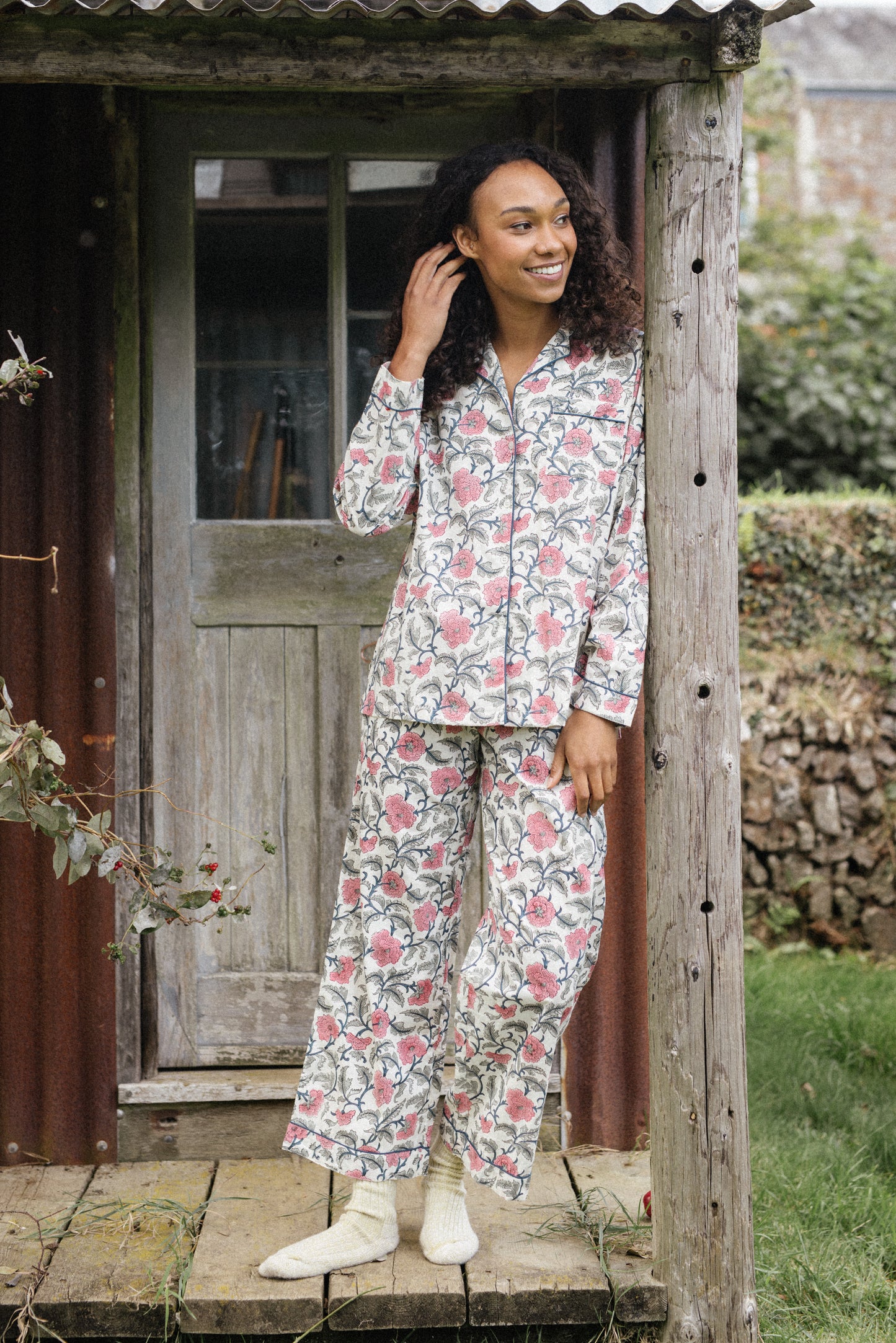 Jasmine PJ Set in Vintage Pink