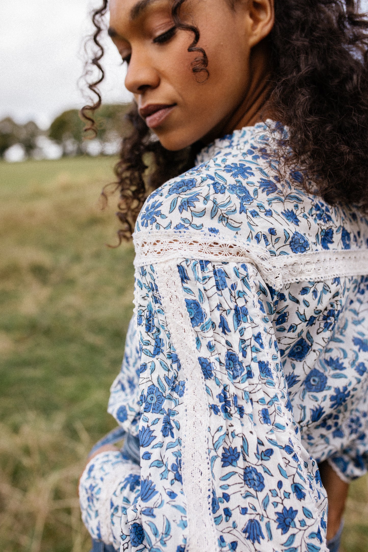 Pearl Blouse in Blue