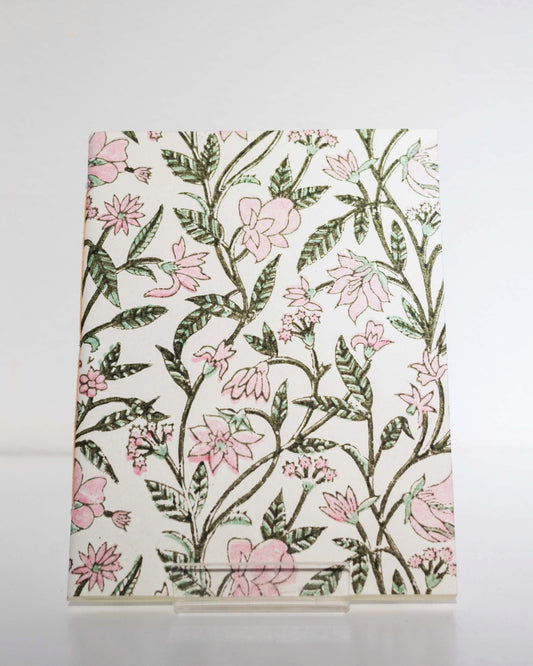 Sweet Meadow in Pink & Green - Notebook