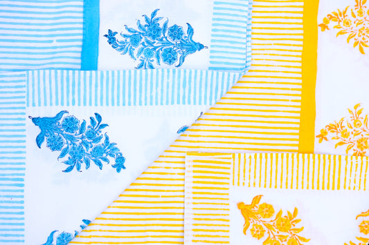 Table Cloth in Yellow Stripe 224cm x 150cm