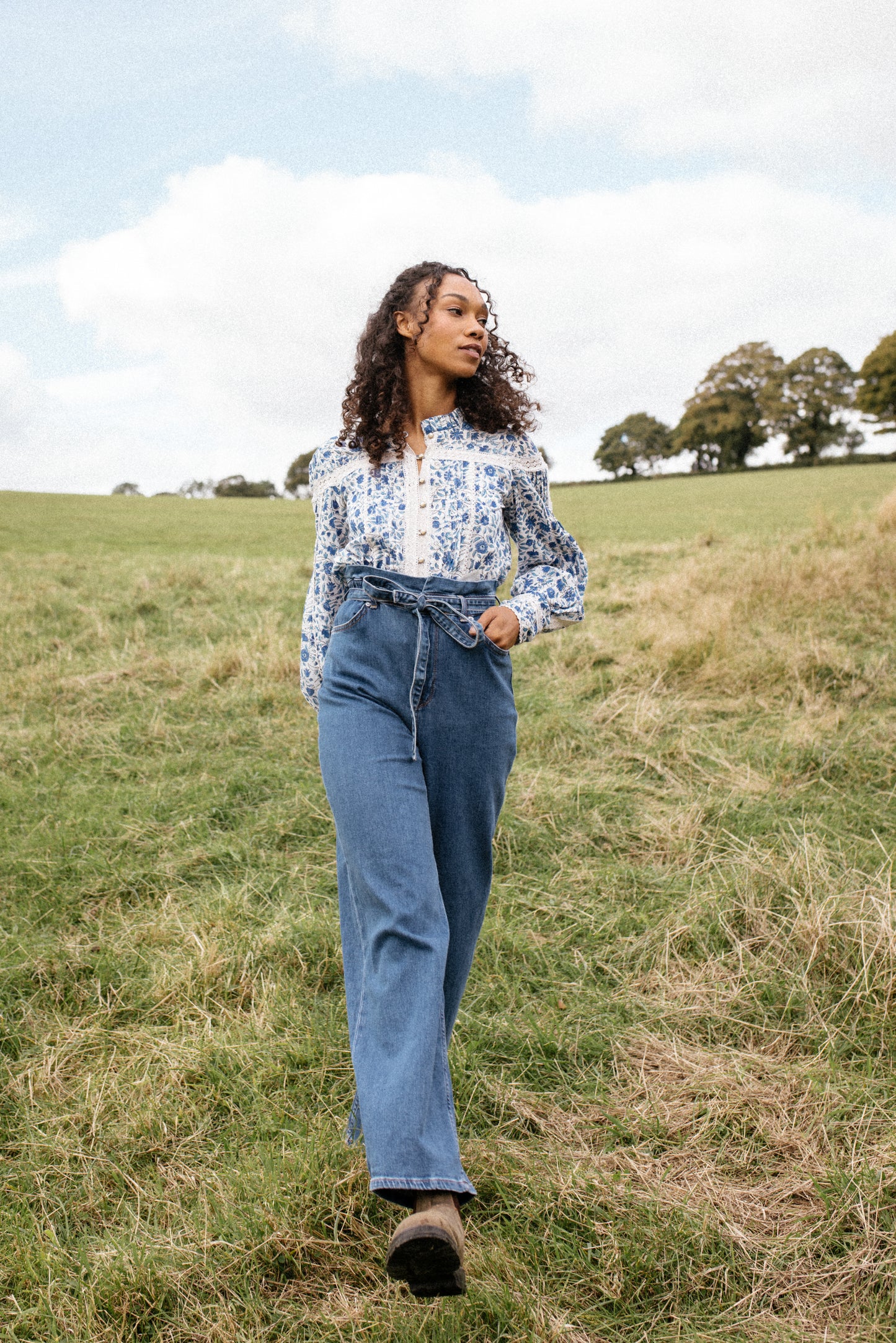 Pearl Blouse in Blue