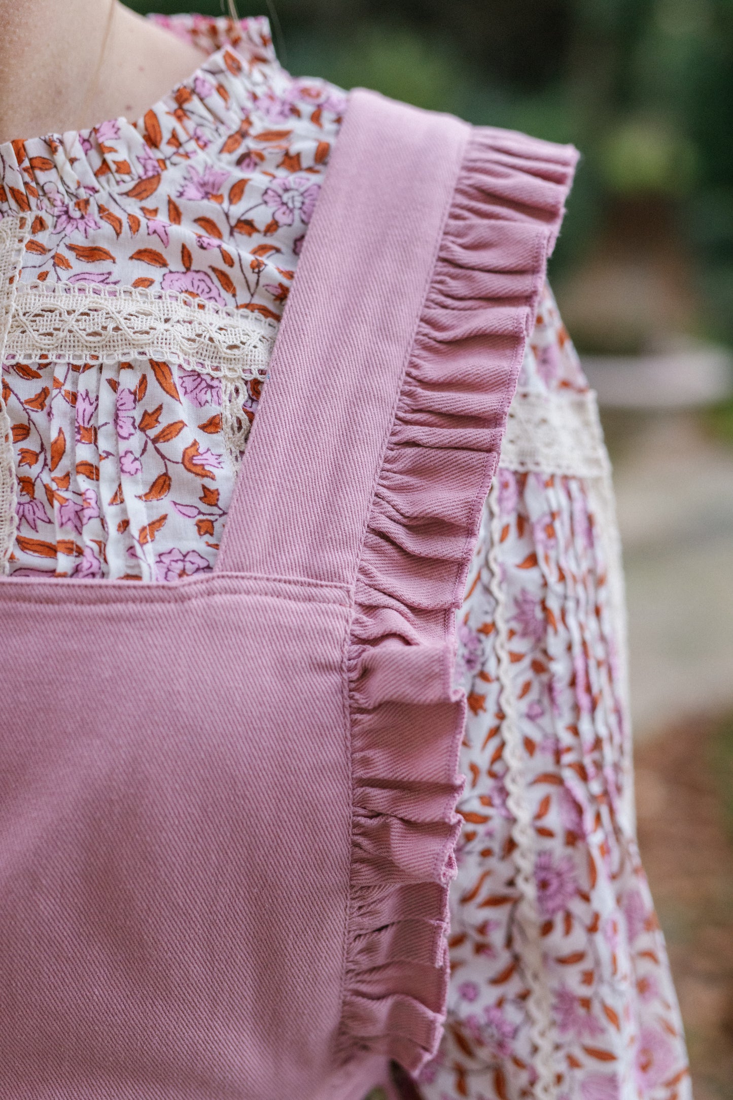 Ruffle Dungarees in Pink