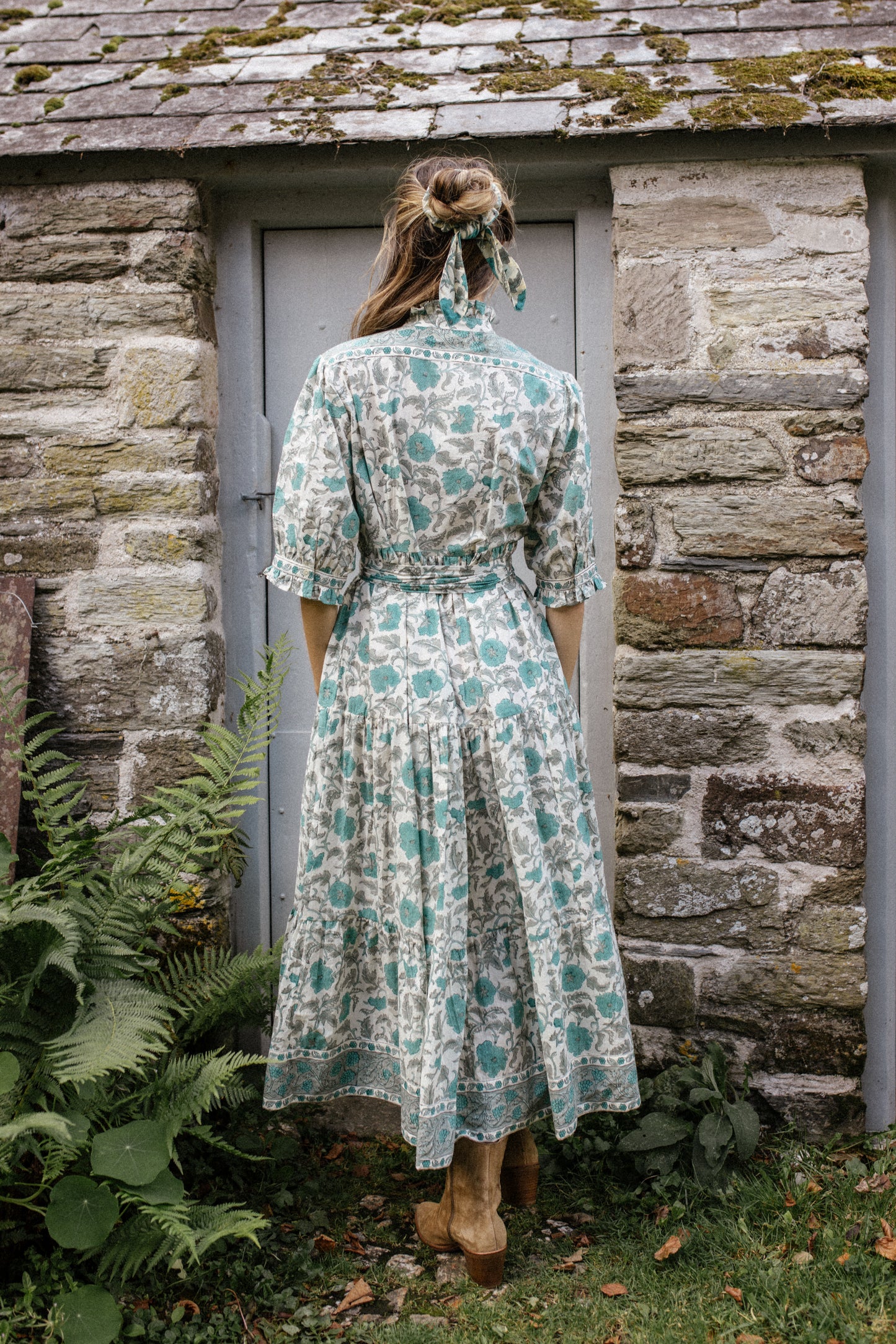 Jasmine Dress in Vintage Blue