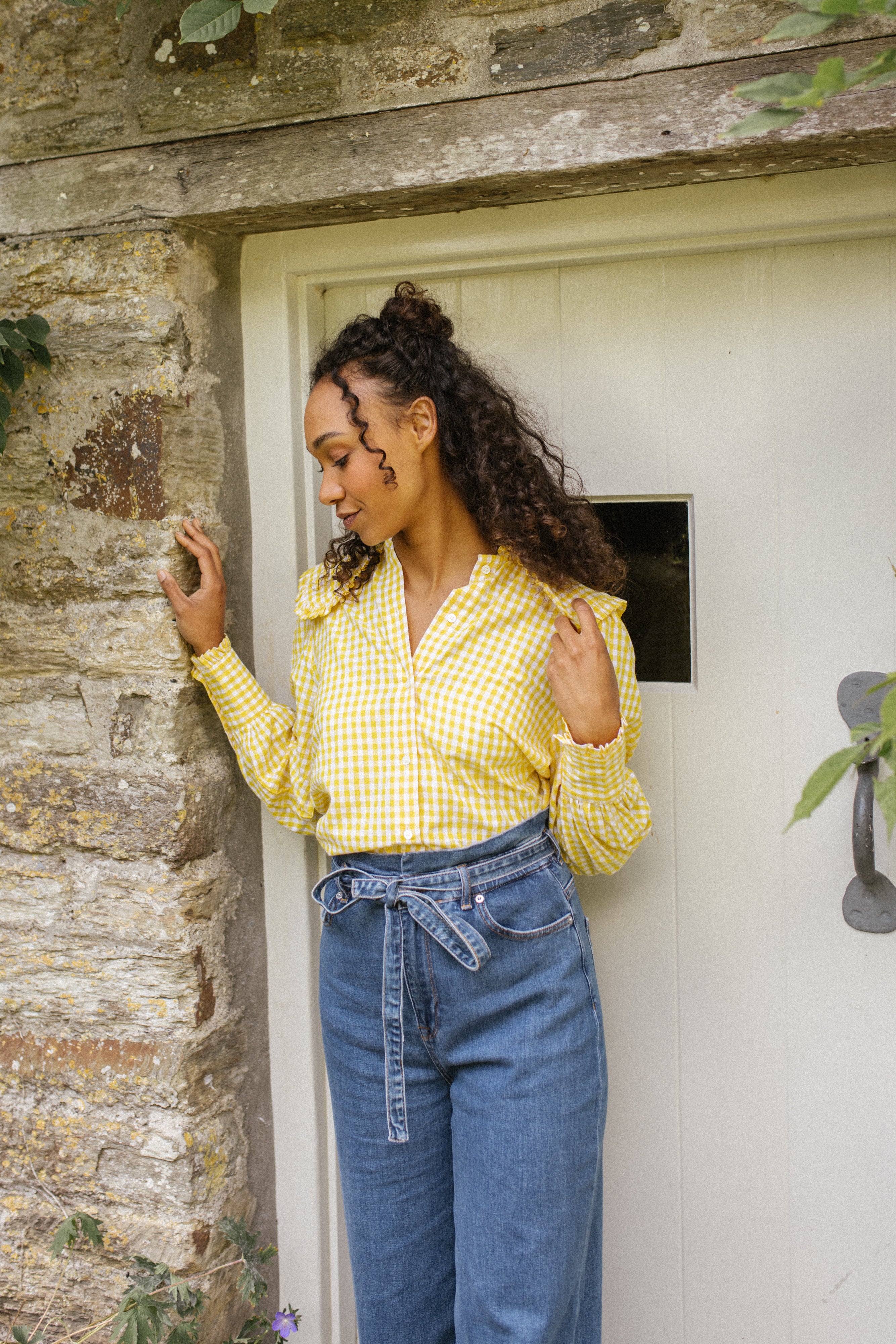 Blossom Blouse in Yellow Gingham