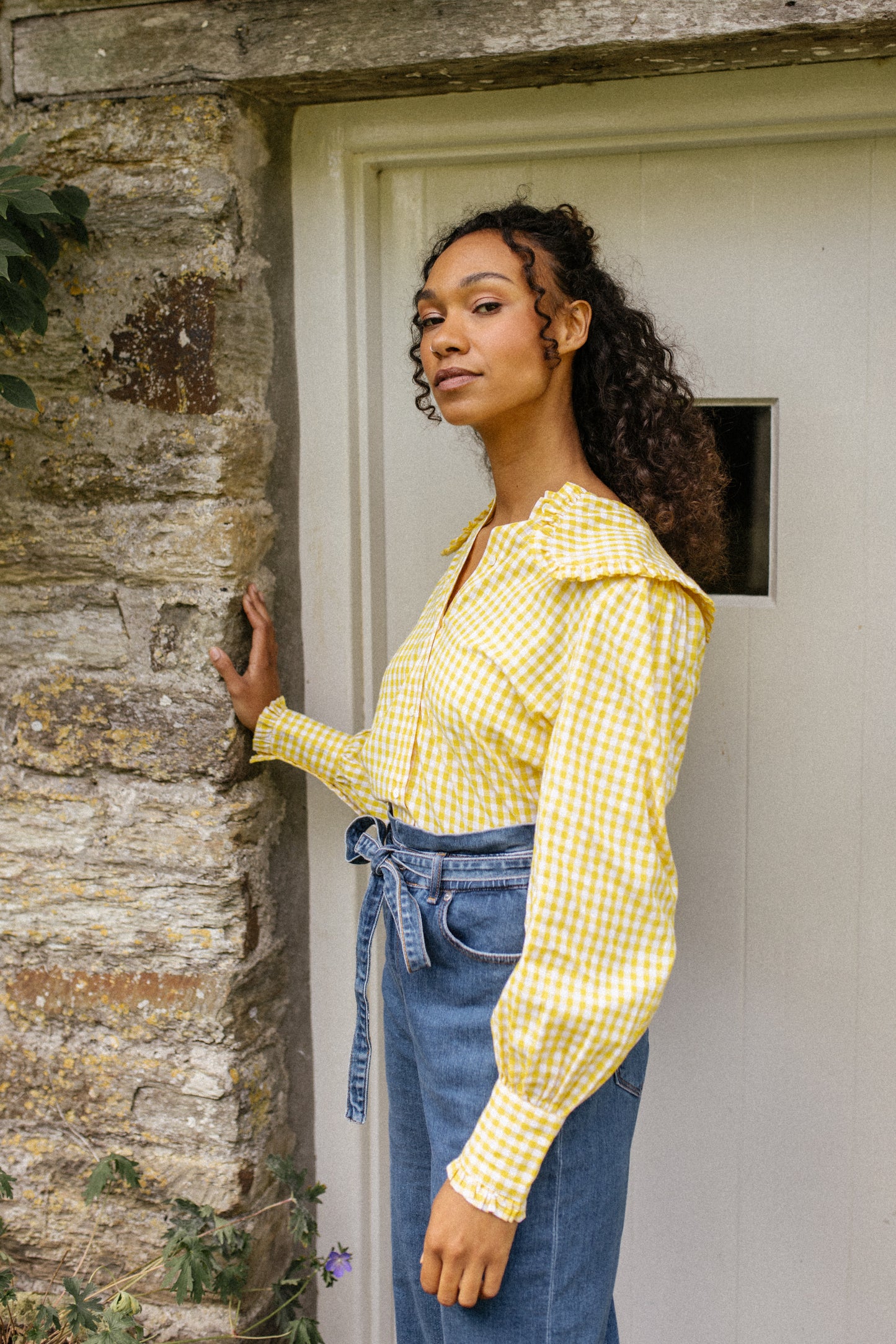 Blossom Blouse in Yellow Gingham