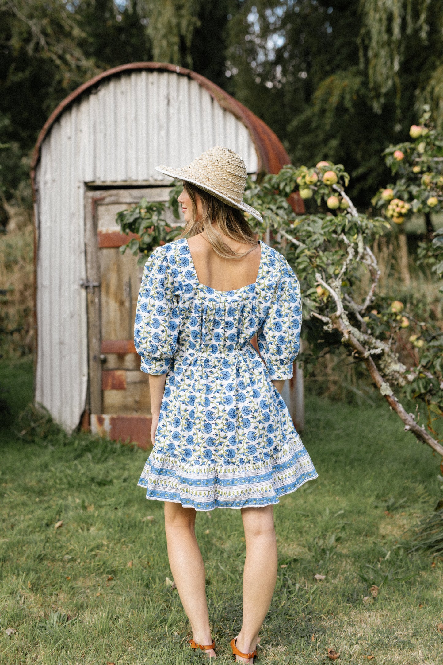 Meadow Dress Short in Blue
