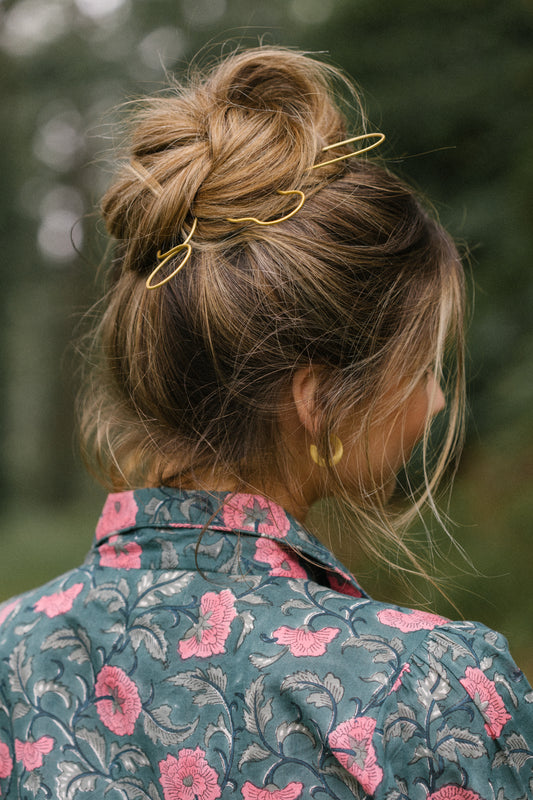 Bella Hair Pin - Wavy