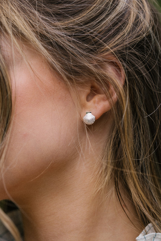 Sterling Silver Oyster Studs
