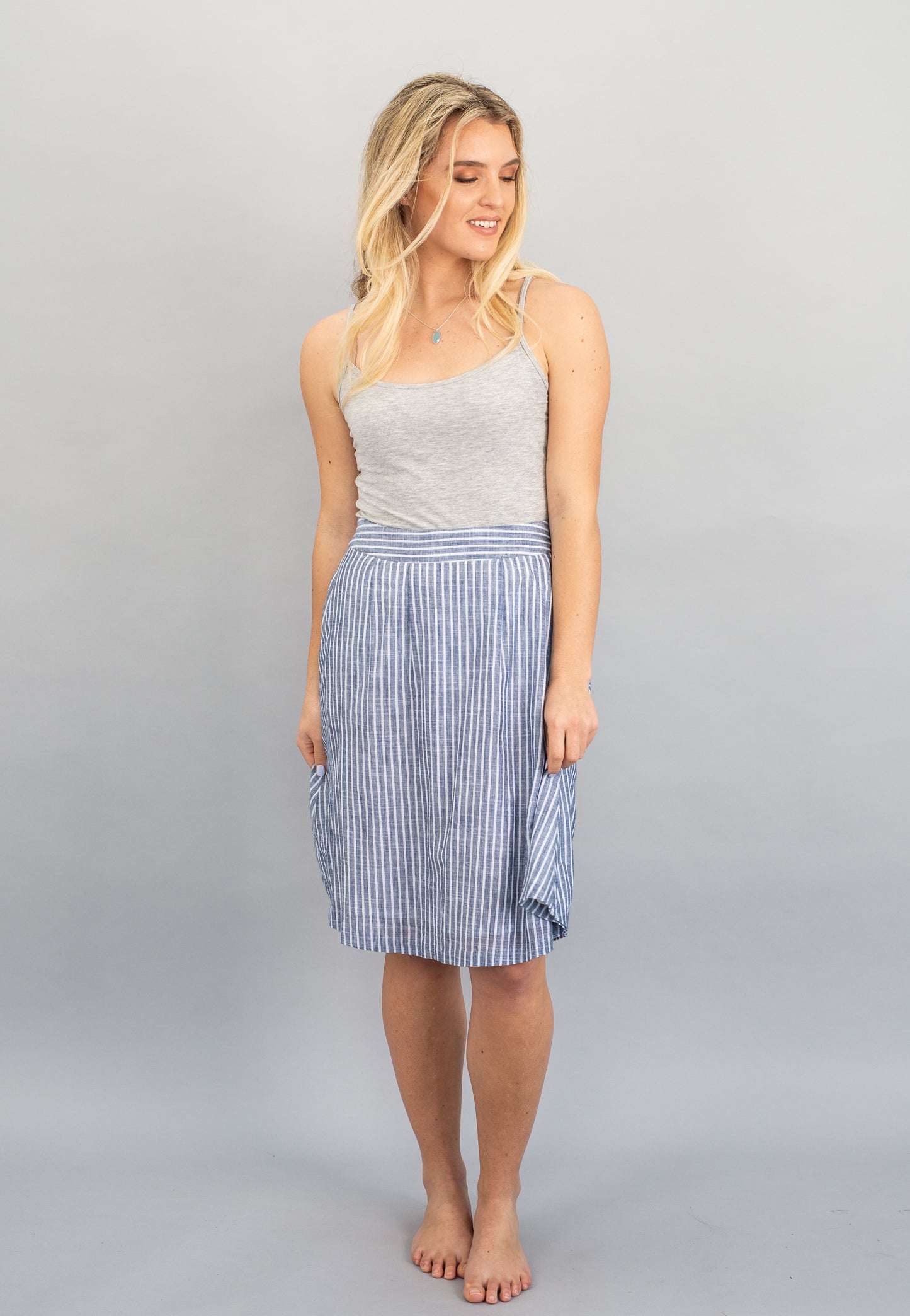 Chambray Stripe Skirt
